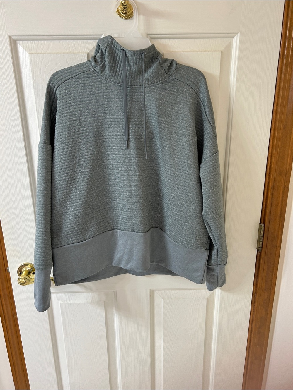 Nike Women's Grey Ribbed Turtleneck Pullover